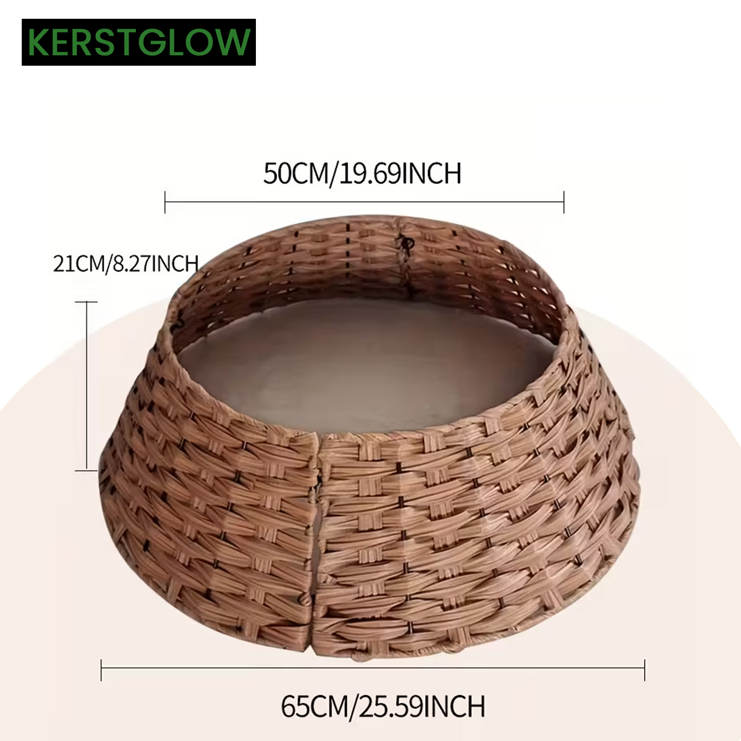 Kerstboomhuls Riet Bruin 60 x 17 cm