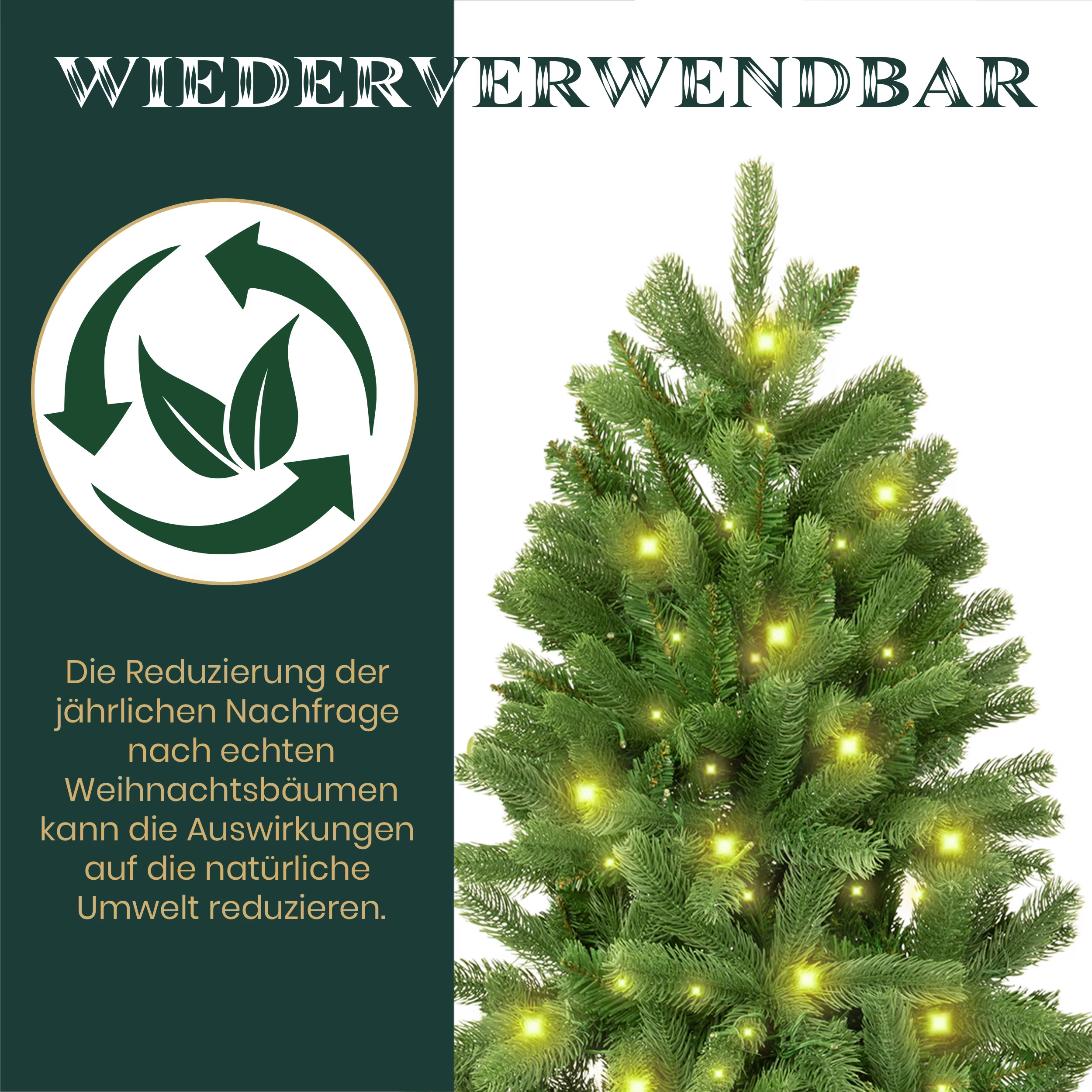 Premium Kunstkerstboom met LED-verlichting van 180 cm 10