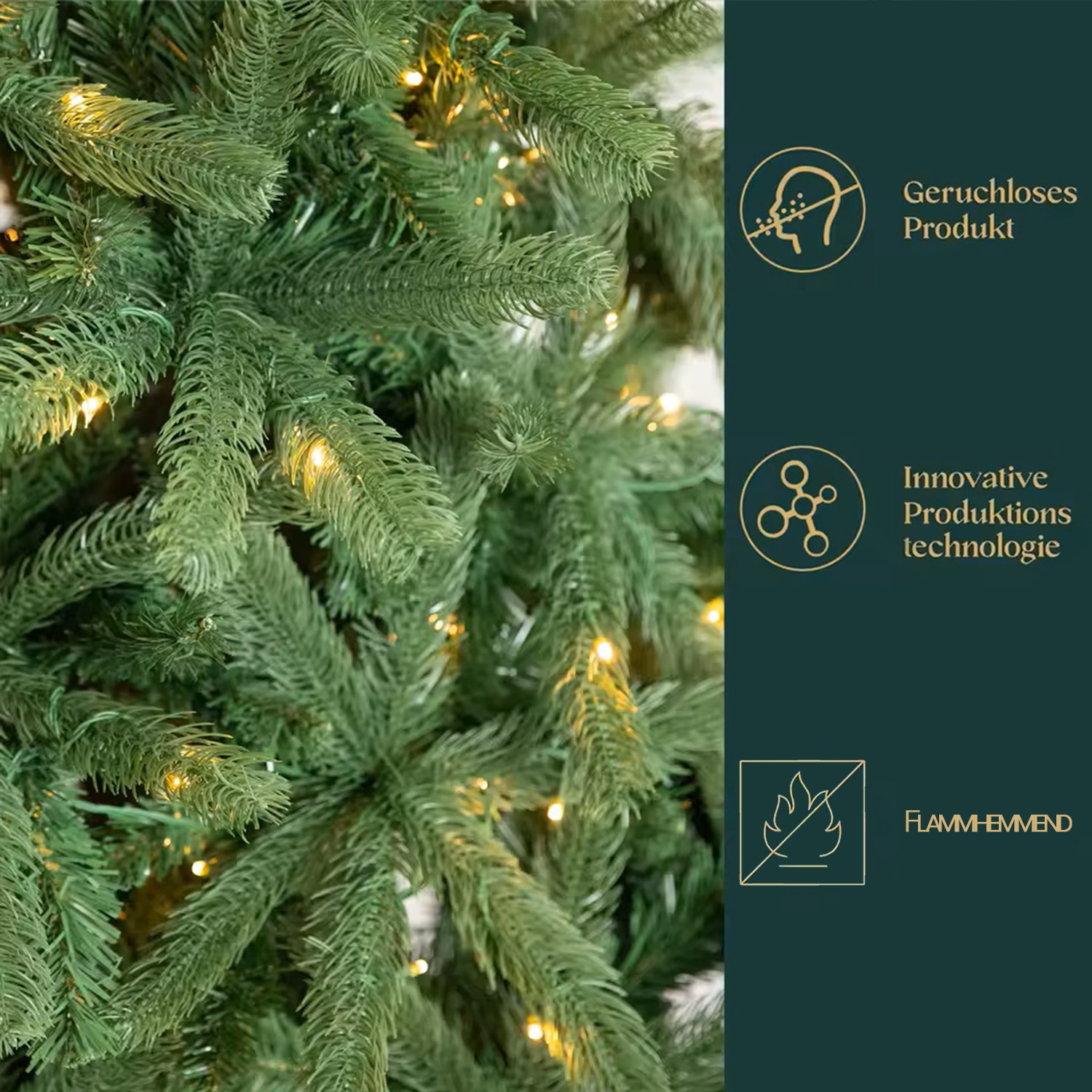 Premium Kunstkerstboom met LED-verlichting van 180 cm 9